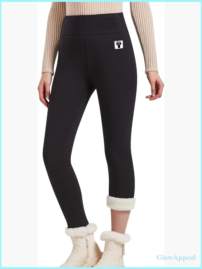 Sherpa Fleece Lined Leggings Women Warm High Waisted Stretchy Thick Thermal